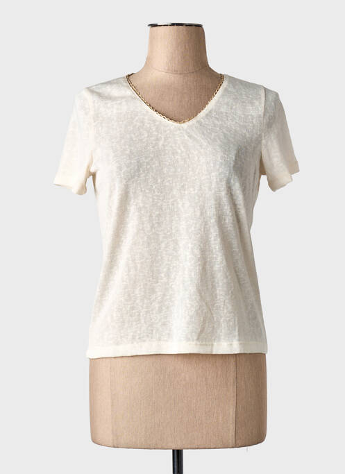T-shirt col v manches courtes blanc VERO MODA femme