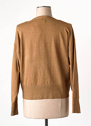 Pull manches longues manches longues marron JACQUELINE DE YONG femme