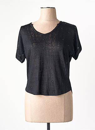 T-shirt noir LE TEMPS DES CERISES femme