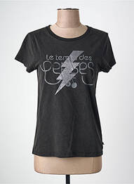 T-shirt noir LE TEMPS DES CERISES femme