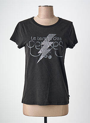 T-shirt noir LE TEMPS DES CERISES femme