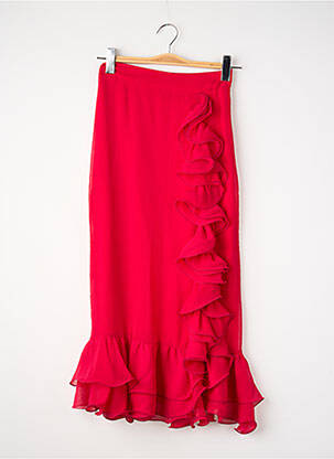 Jupe mi-longue rouge NAF NAF femme