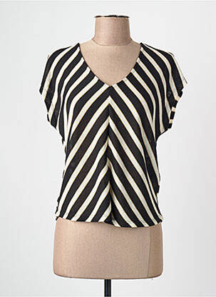 T-shirt col v manches courtes noir VERO MODA femme