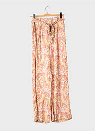 Pantalon droit orange MANGO femme