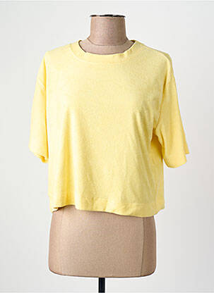 T-shirt coupe droite jaune ONLY femme