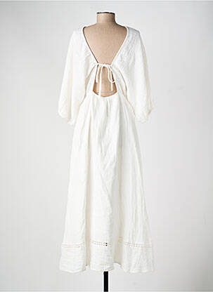 Robe longue blanc MANGO femme