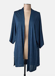 Gilet manches longues bleu TOM TAILOR femme