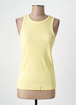 Débardeur col rond sans manche jaune VERO MODA femme