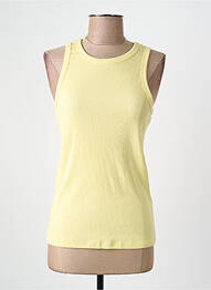 Débardeur col rond sans manche jaune VERO MODA femme