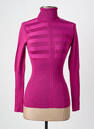 Pull col roulé rouge MORGAN femme