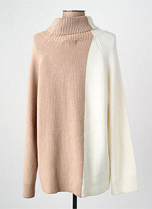 Pull col roulé beige MANGO femme