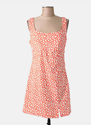 Robe courte orange MANGO femme