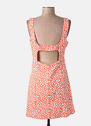 Robe courte orange MANGO femme