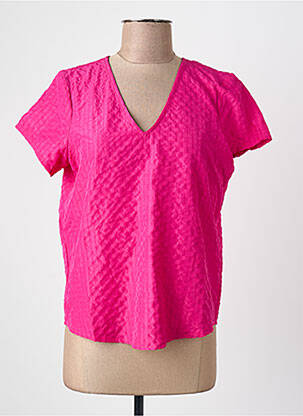 Chemisier coupe droite manches courtes rose VERO MODA femme