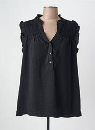 Blouse col v sans manche noir CARMAKOMA femme
