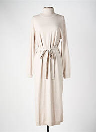 Robe longue beige MANGO femme