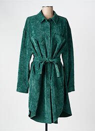 Robe mi-longue manches longues manches longues vert VILA femme