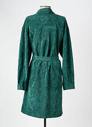 Robe mi-longue manches longues manches longues vert VILA femme