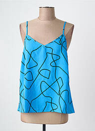 Top col v bleu ONLY femme
