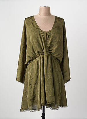 Robe mi-longue vert MANGO femme