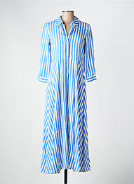 Robe longue manches 3/4 bleu VERO MODA femme