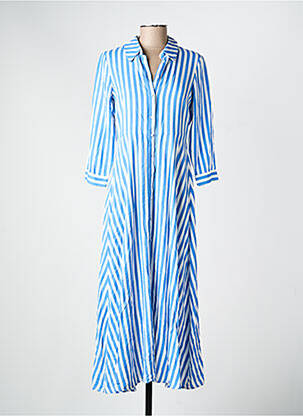 Robe longue manches 3/4 bleu VERO MODA femme