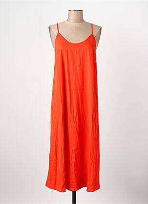 Robe mi-longue col rond rouge VERO MODA femme