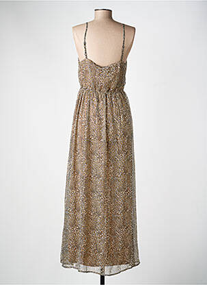 Robe longue col v marron VERO MODA femme