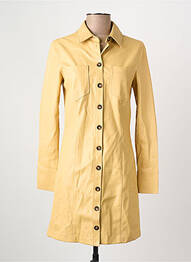 Robe courte jaune MANGO femme