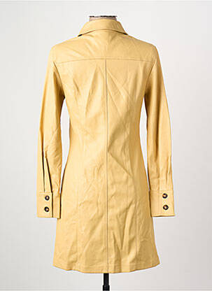 Robe courte jaune MANGO femme