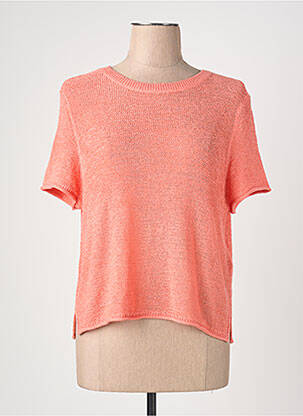 Pull coupe droite orange ONLY femme