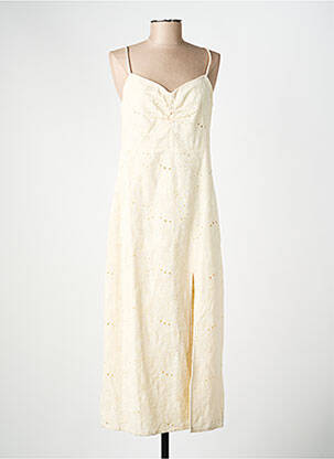 Robe longue beige MANGO femme