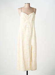 Robe longue beige MANGO femme