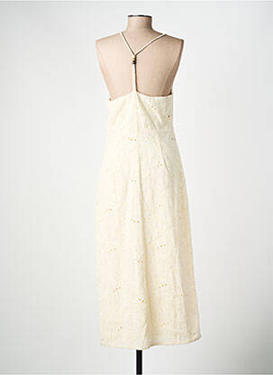 Robe longue beige MANGO femme