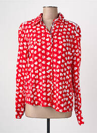 Chemise manches longues rouge DELAHAYE femme