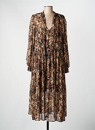 Robe longue marron PLEASE femme