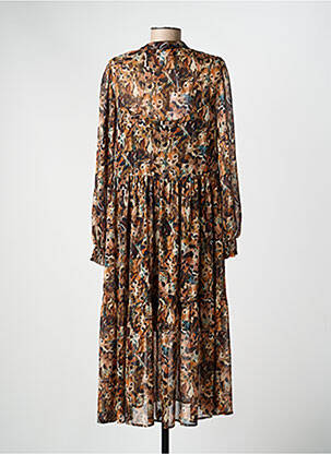 Robe longue marron PLEASE femme