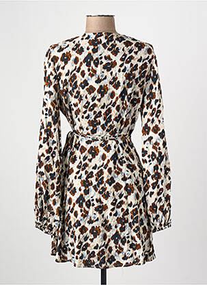 Robe mi-longue col v marron VILA femme