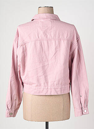 Veste en jean fermeture bouton rose ONLY femme
