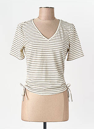 T-shirt col v blanc ONLY femme