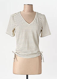 T-shirt col v blanc ONLY femme