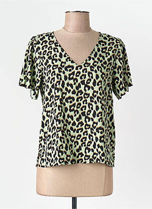 Blouse col v vert VERO MODA femme