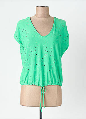 T-shirt col v vert VERO MODA femme