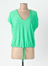 T-shirt col v vert VERO MODA femme