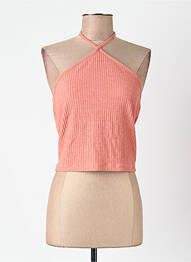 Débardeur coupe droite manches longues orange ONLY femme