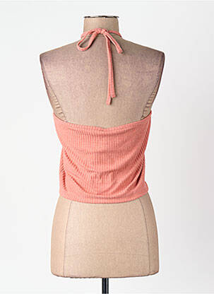 Débardeur col rond manches longues orange ONLY femme
