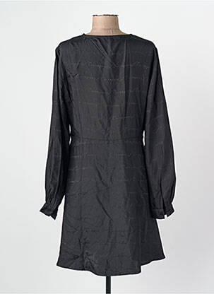 Robe mi-longue col rond noir JACQUELINE DE YONG femme