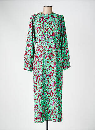 Robe longue manches longues manches longues vert ONLY femme