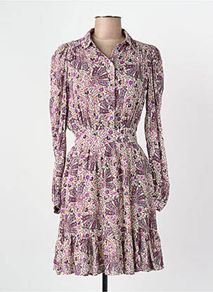 Robe mi-longue violet MORGAN femme