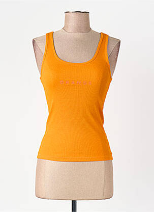 Débardeur coupe droite sans manche orange ONLY femme